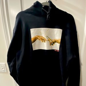 Navy creation of rona hoodie by NELK